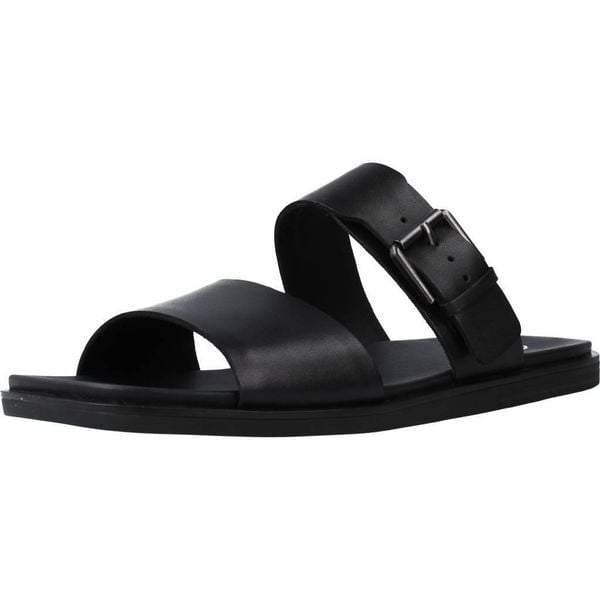 Sandały CLARKS 26158693 Czarny. Czarne sandały damskie Clarks, bez wzorów, ze skóry, bez obcasa. Za 257.99 zł.