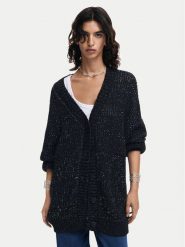 Desigual Kardigan Fredericton 24WWJF22 Czarny Relaxed Fit. Czarne kardigany damskie Desigual, m, bez wzorów, z syntetyku. Za 449.99 zł.