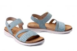 INBLU FA-05 008 błękitny, sandały damskie. Niebieskie sandały damskie Inblu, bez wzorów, bez obcasa. Za 101.90 zł.