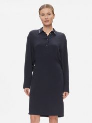 Tommy Hilfiger Sukienka koszulowa Smd Detail Fluid Knee Dress WW0WW41009 Granatowy Regular Fit. Niebieskie sukienki damskie Tommy Hilfiger, bez wzorów, z wiskozy, bez kołnierzyka, bez ramiączek, koszulowe. Za 899.99 zł.