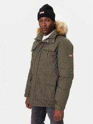 Hunter Parka Angus HARM0018252 Zielony Regular Fit. Zielone parki męskie Hunter, m, bez wzorów, z syntetyku. Za 959.99 zł.