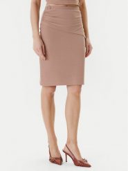 Guess Spódnica mini W5YD64 KAQL2 Beżowy Regular Fit. Brązowe spódniczki damskie Guess, xs, z aplikacjami, mini. Za 199.99 zł.