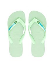 Havaianas Japonki 4110850.6617 Zielony. Zielone klapki damskie Havaianas, bez wzorów, z tworzywa sztucznego, bez obcasa. Za 79.99 zł.