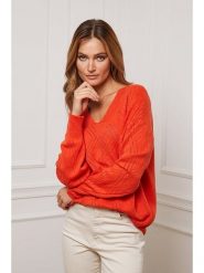 So Cachemire Sweter "Chola" w kolorze pomarańczowym rozmiar: M. Pomarańczowe swetry klasyczne damskie So Cachemire, m, z kaszmiru, bez kołnierzyka. Za 200.13 zł.