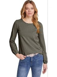 Heine Bluzka w kolorze khaki rozmiar: 44. Brązowe bluzki damskie Heine, bez wzorów, bez kołnierzyka, bez ramiączek. Za 32.90 zł.
