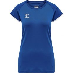 Koszulka damska Hummel hmlhmlCORE volley stretch. Niebieskie bluzki damskie HUMMEL, xl, bez wzorów, sportowe, bez kołnierzyka, bez ramiączek. Za 144.50 zł.