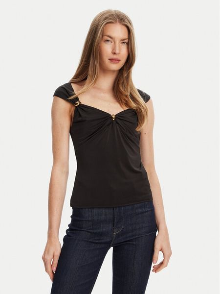 Marciano Guess Top 5YGP03 6259A Czarny Regular Fit. Czarne topy damskie Marciano Guess, s, z aplikacjami, z syntetyku, bez kołnierzyka. Za 269.99 zł.