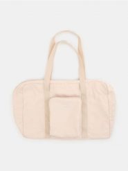 Składana nylonowa torba podróżna - kremowy. Białe torebki klasyczne damskie Sinsay, bez wzorów, z nylonu, bez dodatków. Za 25.99 zł.