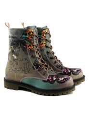 Goby Botki w kolorze brązowo-zielonym rozmiar: 37. Brązowe botki damskie Goby, z materiału, z okrągłym noskiem, bez obcasa, bez zapięcia. Za 260.99 zł.