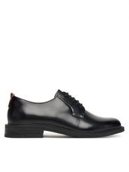 HUGO Półbuty Lysander 50548654 Czarny. Czarne buty wizytowe męskie Hugo, ze skóry, bez zapięcia. Za 549.99 zł.