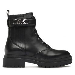 Trzewiki MICHAEL Michael Kors. Czarne botki damskie MICHAEL Michael Kors, bez obcasa, na płaskiej podeszwie, bez zapięcia. Za 1,649.00 zł.