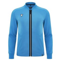 Kurtka z dresu Macron Monviso. Niebieskie kurtki męskie Macron, l, bez wzorów, z dresówki, eleganckie, bez kaptura. Za 421.50 zł.