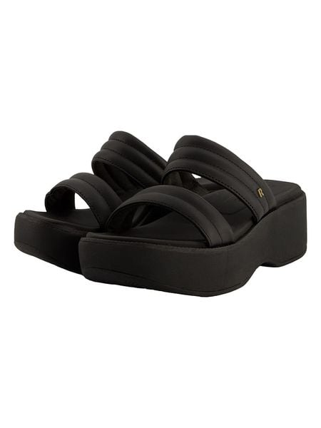 Reef Klapki "Lofty Lux Hi" w kolorze czarnym na platformie rozmiar: 40. Czarne klapki damskie Reef, bez wzorów, bez obcasa, na platformie. Za 182.72 zł.