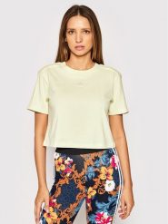 Adidas Koszulka techniczna Luxe H56452 Żółty Regular Fit. Żółte topy sportowe damskie Adidas, bez wzorów, z bawełny, bez ramiączek. Za 59.99 zł.