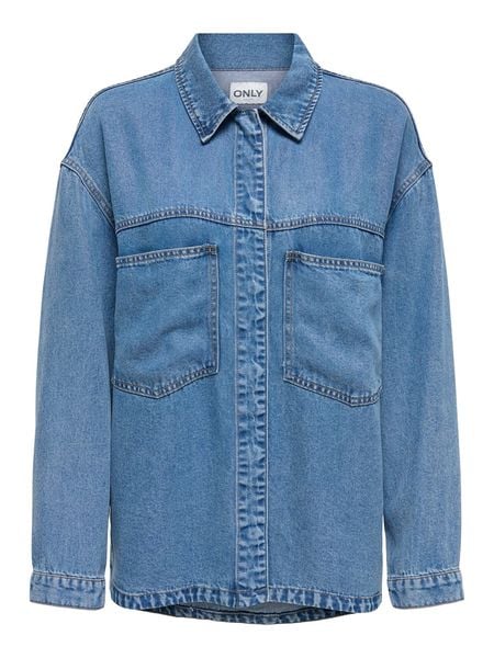 ONLY Kurtka koszulowa w kolorze niebieskim rozmiar: XL. Niebieskie kurtki damskie Only, xl, bez wzorów, z lyocellu, bez kaptura. Za 122.67 zł.