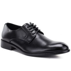 Półbuty męskie wizytowe czarne Unisoft 6795. Czarne buty wizytowe męskie Unisoft, ze skóry ekologicznej, bez zapięcia. Za 189.99 zł.