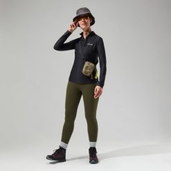 Bluza trekkingowa damska Berghaus 24/7 Tech Tee LS HZ. Czarne bluzy z kapturem damskie Berghaus, l, z materiału. Za 181.49 zł.