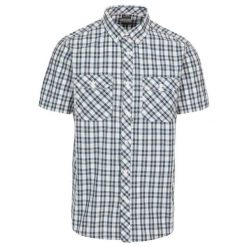 Męska Koszula W Kratę BaileysBridge. Niebieskie koszule męskie Trespass, m, bez wzorów, bez kołnierzyka, bez ramiączek. Za 111.99 zł.