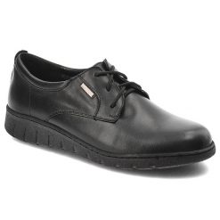 Czarne Półbuty Armodo Klasyczne Obuwie Damskie. Czarne półbuty damskie Armodo, bez wzorów, ze skóry, eleganckie, bez obcasa. Za 319.00 zł.