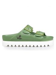 Avispas Klapki "Sunset" w kolorze zielonym rozmiar: 38. Zielone klapki damskie Avispas, bez wzorów, bez obcasa, na platformie. Za 104.99 zł.