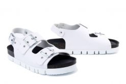 DR. BRINKMANN 710165-03 weiss, sandały damskie. Białe sandały damskie Dr. Brinkmann, bez wzorów, bez obcasa. Za 185.43 zł.