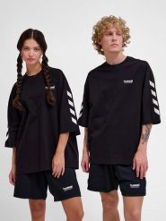 Oversized T-shirt Hummel Willy SW. Czarne t-shirty damskie HUMMEL, xs, bez wzorów, z dzianiny, bez kołnierzyka. Za 219.50 zł.