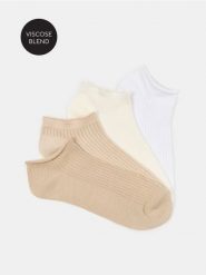 Skarpetki z wiskozą 3 pack - wielobarwny. Skarpetki damskie Sinsay, bez wzorów, z wiskozy. Za 12.99 zł.