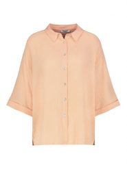 Sublevel Bluzka w kolorze brzoskwiniowym rozmiar: M/L. Pomarańczowe bluzki damskie Sublevel, l, bez wzorów, z bawełny, bez kołnierzyka, bez ramiączek. Za 79.03 zł.