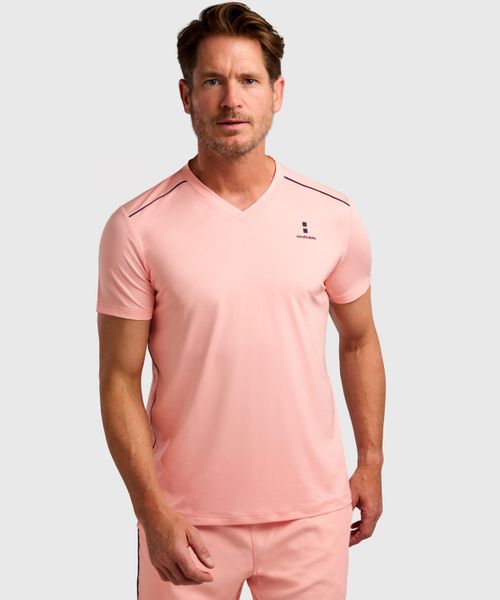 Koszulka sportowa męska Performance. Czerwone t-shirty sportowe męskie NORDICDOTS, l, z materiału, bez ramiączek, tenisowe. Za 185.00 zł.
