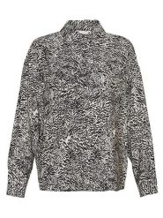 MOSS COPENHAGEN Koszula "Amabella" w kolorze czarno-kremowym rozmiar: S/M. Brązowe koszule damskie MOSS COPENHAGEN, m, bez wzorów, z wiskozy, bez kołnierzyka, bez ramiączek. Za 96.83 zł.