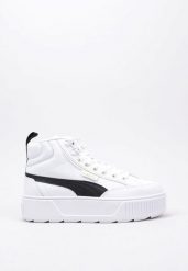 Buty do chodzenia damskie Puma Karmen Mid. Białe buty sportowe na co dzień damskie Puma, bez wzorów, z materiału, trekkingowe. Za 229.00 zł.