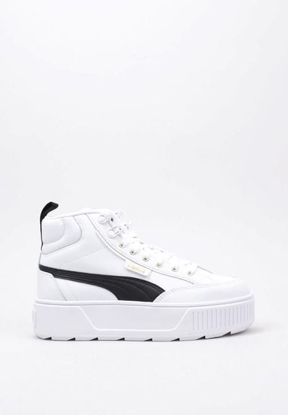 Buty do chodzenia damskie Puma Karmen Mid. Białe buty sportowe na co dzień damskie Puma, bez wzorów, z materiału, trekkingowe. Za 505.00 zł.