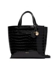 Furla Torebka Divide It S WB02123 BX4255 O6000 Czarny. Czarne torebki klasyczne damskie Furla, bez wzorów, z lakierowanej skóry, lakierowane, bez dodatków. Za 1,439.00 zł.