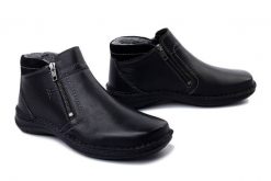 JOSEF SEIBEL New Anvers 04 44904 PL049 100 schwarz, botki męskie. Czarne buty zimowe męskie Josef Seibel, na zimę, ze skóry, bez zapięcia. Za 449.90 zł.