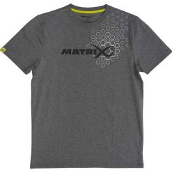 Koszulka Wędkarska Z Nadrukiem Logo Matrix Hex Print T-Shirt. Szare t-shirty męskie MATRIX, m, bez wzorów, bez kołnierzyka. Za 99.99 zł.