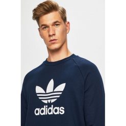 Adidas Originals - Bluza. Niebieskie bluzy bez kaptura męskie adidas Originals, l, z bawełny. Za 199.90 zł.