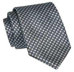 Krawat - ALTIES - Drobny Wzór, Groszki. Niebieskie krawaty i muchy męskie Alties, bez wzorów, z tkaniny, eleganckie. Za 49.00 zł.