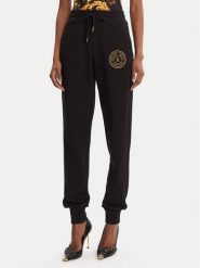 Versace Jeans Couture Spodnie dresowe 79HAAT00 CF01T Czarny Regular Fit. Czarne jeansy damskie Versace Jeans Couture, xl, bez wzorów, z bawełny. Za 779.99 zł.