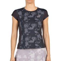 T-shirt Bullpadel Eduje Woman. Czarne t-shirty damskie bullpadel, bez wzorów, bez kołnierzyka. W wyprzedaży za 185.50 zł.