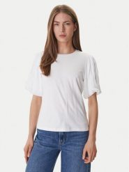 DKNY Bluzka P6BH7ENV Biały Regular Fit. Białe bluzki damskie DKNY, xl, bez wzorów, bez kołnierzyka, bez ramiączek. Za 389.99 zł.