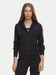 Guess Bluza V6BQ02 K6254 Czarny Regular Fit. Czarne bluzy bez kaptura damskie Guess, m. Za 394.99 zł.