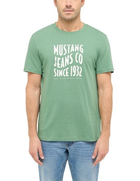 Męski T-Shirt Mustang Style Austin Dark Ivy 1016272 6326. T-shirty męskie Mustang, m, bez wzorów, bez kołnierzyka. Za 89.99 zł.