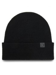 Calvin Klein Czapka Emblem LV04D8013G Czarny. Czarne czapki zimowe damskie CALVIN KLEIN, z kaszmiru. Za 349.99 zł.