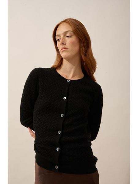 Just Cashmere Kaszmirowy kardigan "Laura" w kolorze czarnym rozmiar: XL. Czarne kardigany damskie Just Cashmere, xl, bez wzorów, z kaszmiru. Za 391.99 zł.
