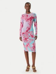 Versace Jeans Couture Sukienka codzienna 80HAO9P0 JS547 Kolorowy Slim Fit. Sukienki damskie Versace Jeans Couture, na co dzień, bez wzorów, z jeansu, bez kołnierzyka, bez ramiączek, proste. Za 2,009.00 zł.
