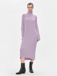 YAS Sukienka dzianinowa Mavi 26028660 Fioletowy Regular Fit. Fioletowe sukienki damskie YAS, s, bez wzorów, z bawełny, bez kołnierzyka, bez ramiączek. Za 159.99 zł.