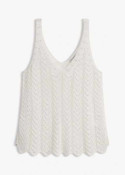 Top dzianinowy. Zielone topy damskie bonprix, bez wzorów, z dzianiny, bez kołnierzyka. Za 59.99 zł.