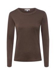 Marie Lund koszulka z długim rękawem Kobiety Bawełna (100%) brązowy, XS. Brązowe t-shirty damskie Marie Lund, xs, bez wzorów, z bawełny, bez kołnierzyka. Za 149.95 zł.