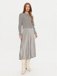 ViCOLO Sukienka codzienna 77090S Szary Regular Fit. Szare sukienki damskie ViCOLO, na co dzień, m, bez wzorów, z wiskozy, bez kołnierzyka, bez ramiączek, proste. Za 629.99 zł.