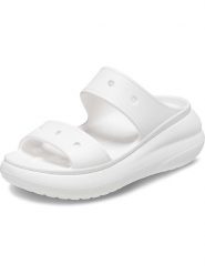 Crocs Klapki "Classic" w kolorze białym rozmiar: 42/43. Białe klapki damskie Crocs, bez wzorów, bez obcasa. Za 153.71 zł.